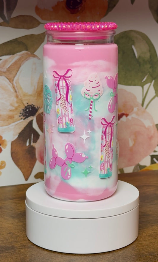 20oz Cotton Candy w/bling lid