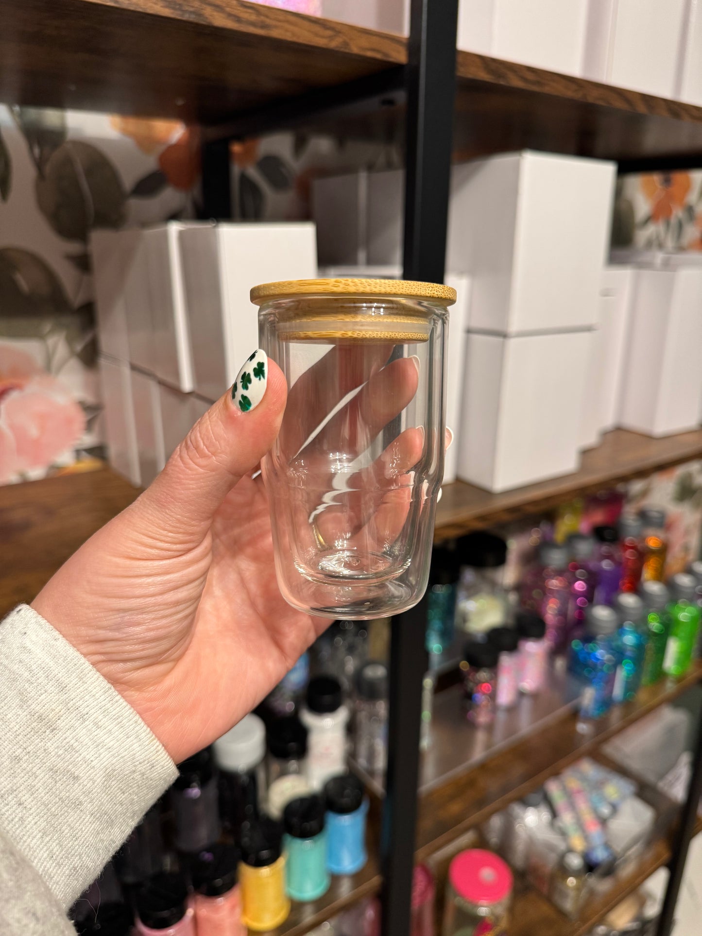 4oz shot glass Snowglobe